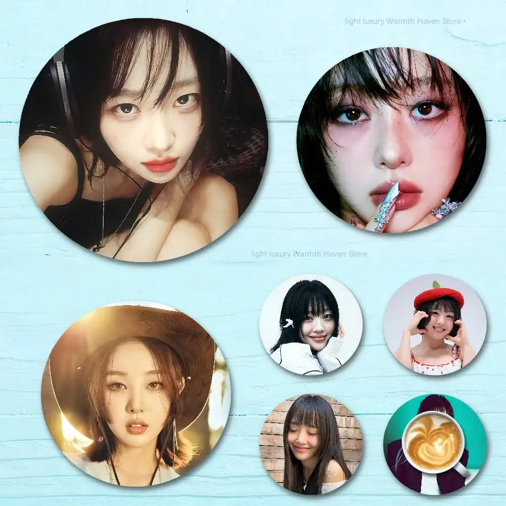 

Singer Y-Yves Album Round Anime Wooden Coasters DIY Decorations Birthday Valentine Gifts