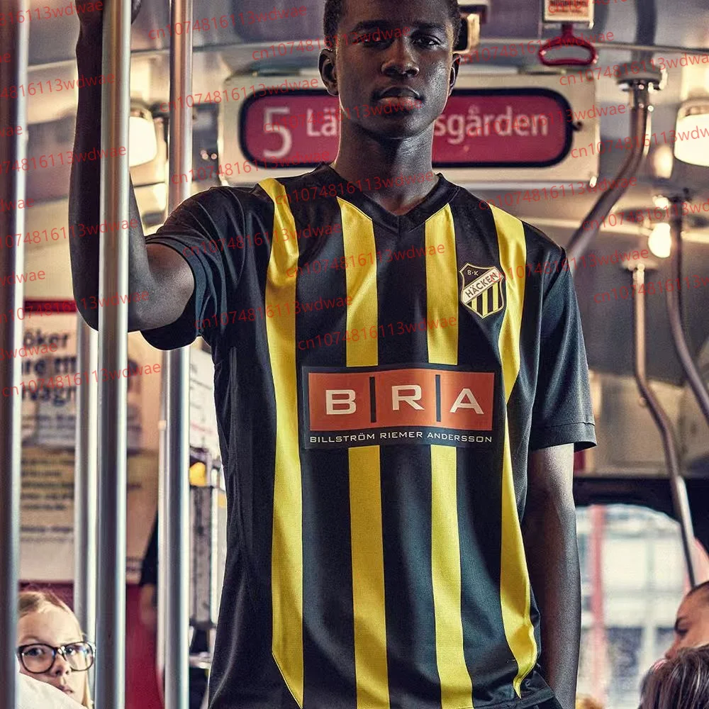 

T-shirt For Men Summer Sweden Football Short sleeve T-shirt 3D Print BK Häcken Jersey Kit 25-26 Home Jersey Kit
