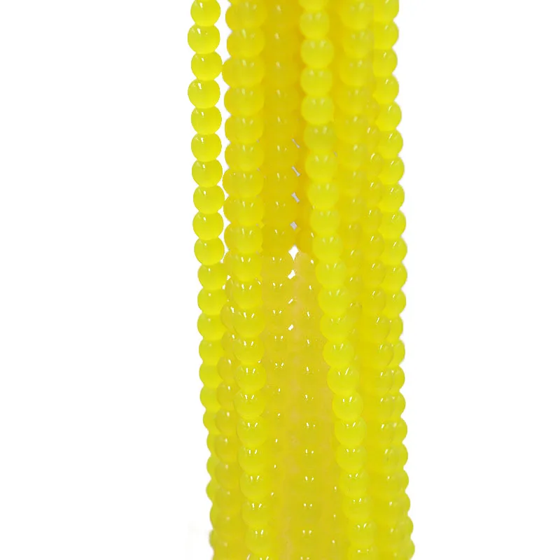 10Strands Imitated Jade Opaque Glass beads Round Loose Beads for Jewelry Making DIY 80PCS/Strands