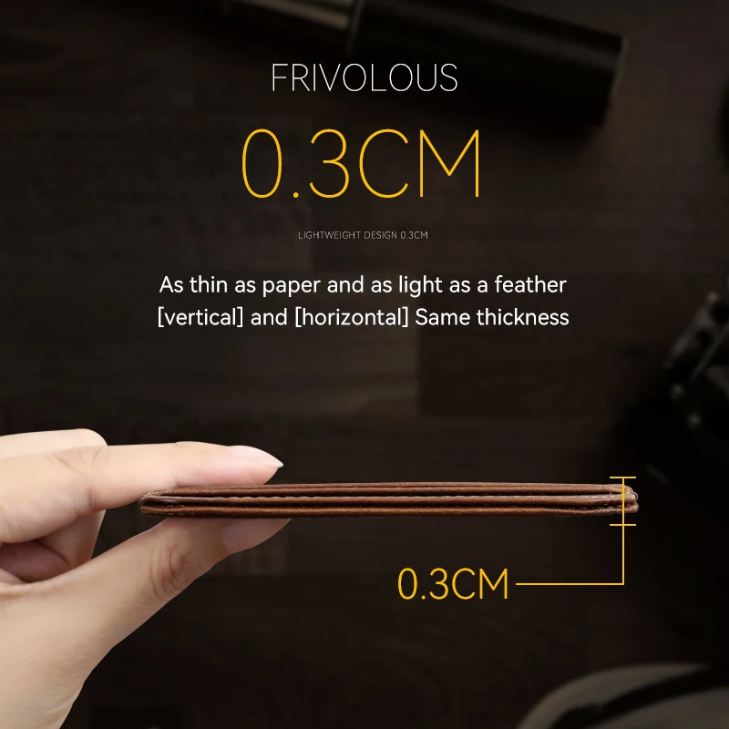 Vintage Men's Genuine Leather Business ID Card Holder Credit Card Slot Pocket Small Card Wallet For Male Thin Mini Cards Purse