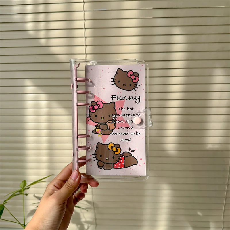 مرحبا كيتي الموثق لطيف فتاة الكرتون اللون كليب A6 دفتر الأستاذ الطالب اكسسوارات اللوازم المدرسية لعبة Kawaii هدية بالجملة #5