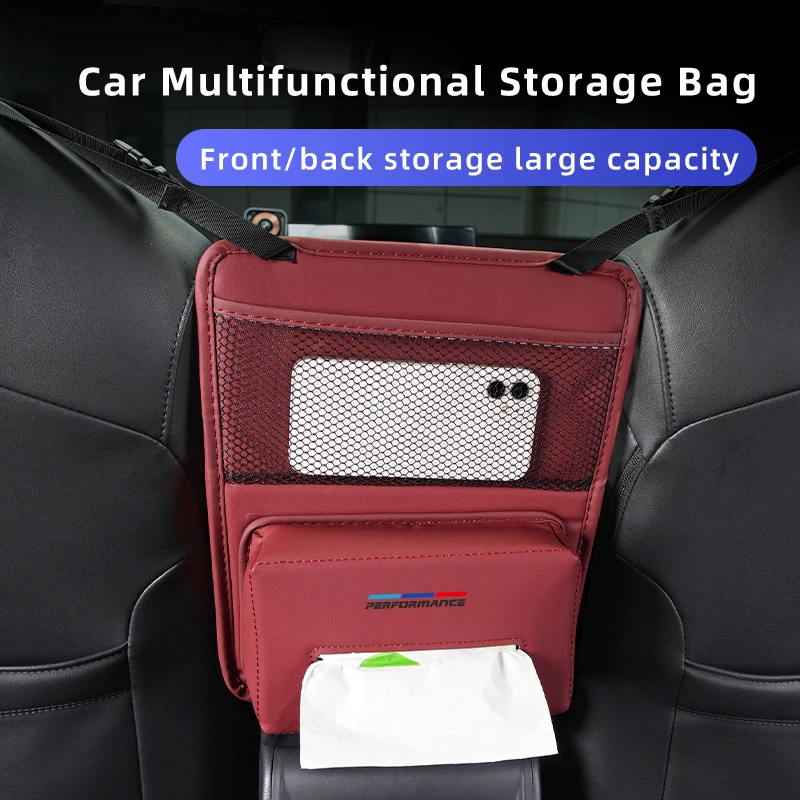 Car Rear Seat Organizer Bag Seatback Hanging Storage Box For BMW  M3 M5 E90 E60 E46 E39 F30 F10 E87 X3 X4 X5 X1 G30 G20