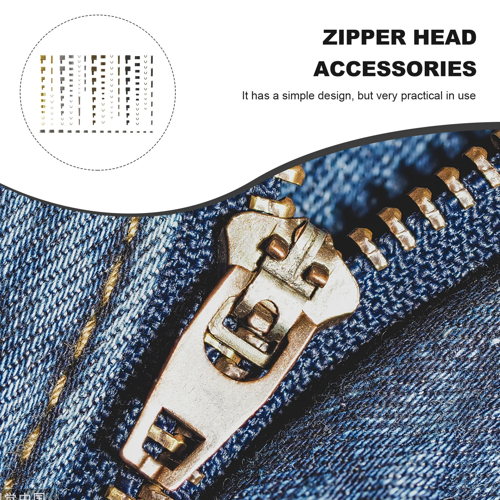 48 مجموعة سستة رئيس الملحقات استبدال قوي لإصلاح الملابس سستة المتزلجون التجنيب الإدراج دبوس وقف القمم