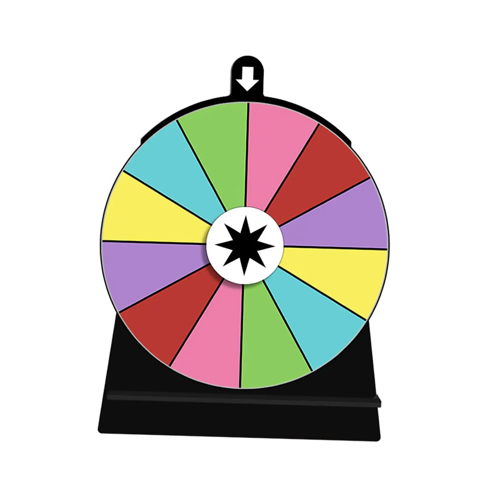 Customizable Rotating Wheel for Pub Club Game Night Prize Draw with Bright Color Acrylic Stand