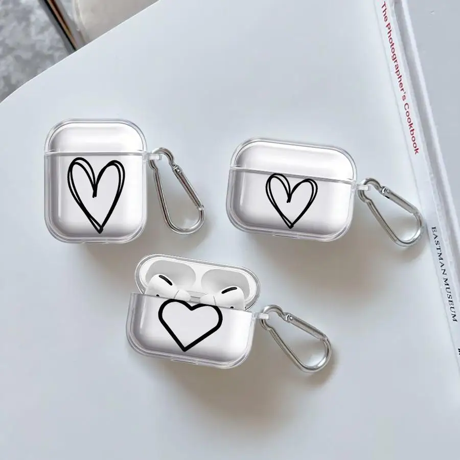 

Cute And Fun Hearts Case For Airpods 3 2 Pro2 Pro Pro3 1 4 Clear Earphone Cases Cover