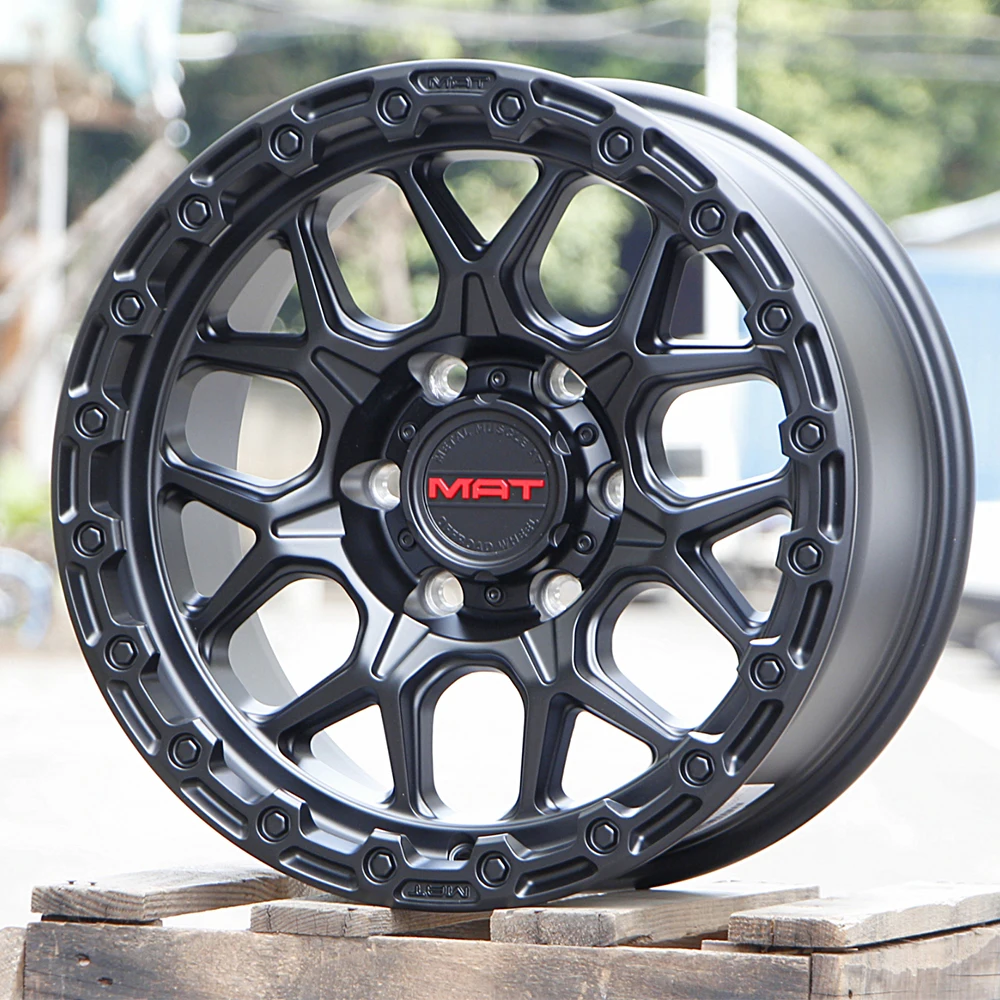 Lantsun M106 Aluminum Alloy Matte Black color 17inch wheel hub for off road wheel boss