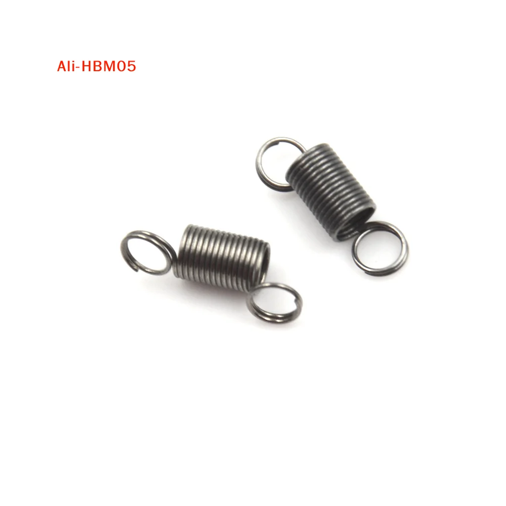(HB05)10pcs/lot Stainless Steel Stretch 10mm Draw To 30mm Stainless Steel Small Tension Spring With Hook For Tensile DIY Toys