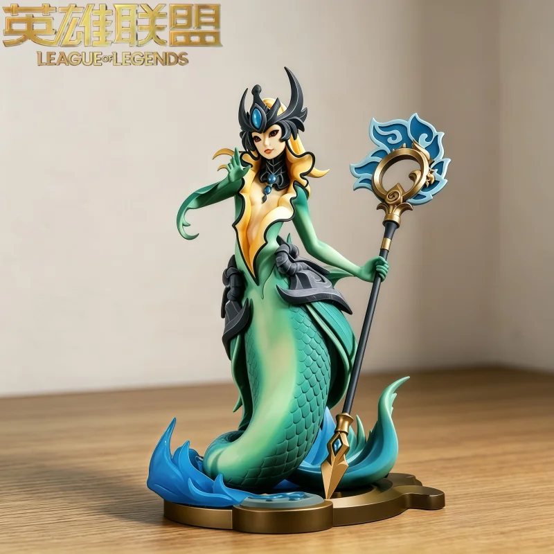 Escultura Mediana de Nami, la Sirena de la Ola, de League of Legends, para Decoración de Escritorio, Serie de Regalos Coleccionables Clásicos