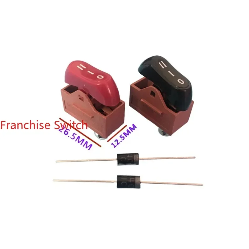 10PCS Electric Hair Dryer Switch Accessories, Boat Type Rocker    3Feet Red Third Gear  Salon Power
