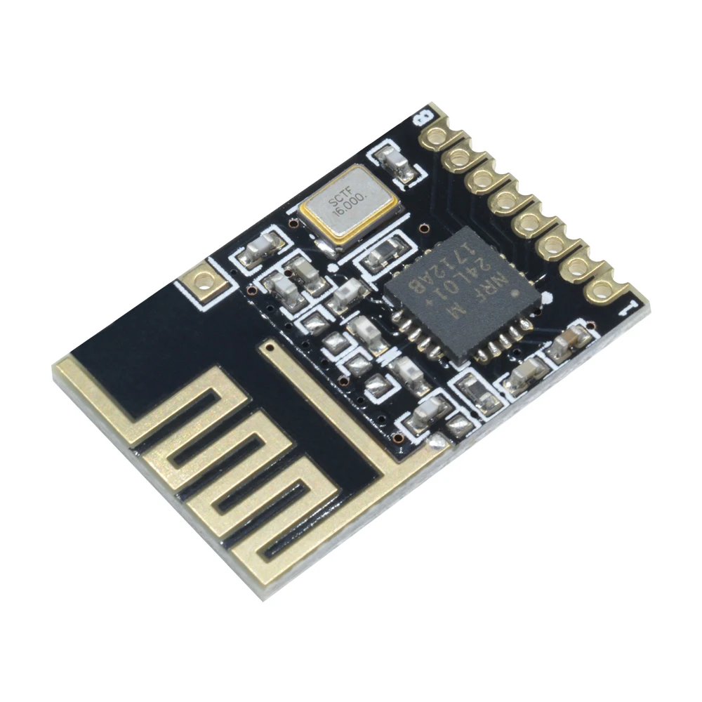 

Mini NRF24L01 + 2.4GHz 1.27MM RF Wireless Module Mini Version Power Enhanced Version SMD Receiver Transceiver Board 5V