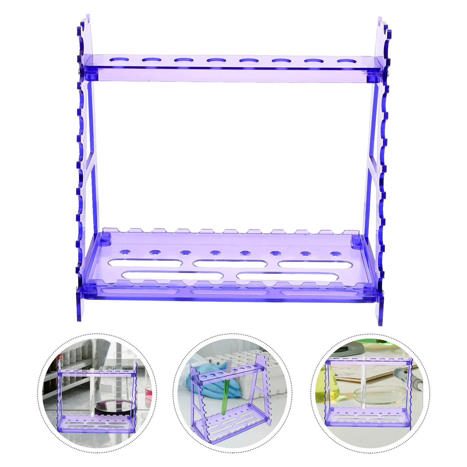 

Pipette Stand Sample Rack Laboratory Holder Plastic for Multiple Pipettes Experiment Sampling Storage Portable