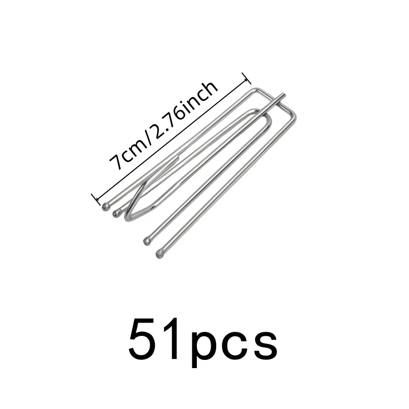 Creates Beautiful Pleats Four Prong Curtain Clips, 51 pcs, Bathroom Window Panel, Multipurpose, Versatile