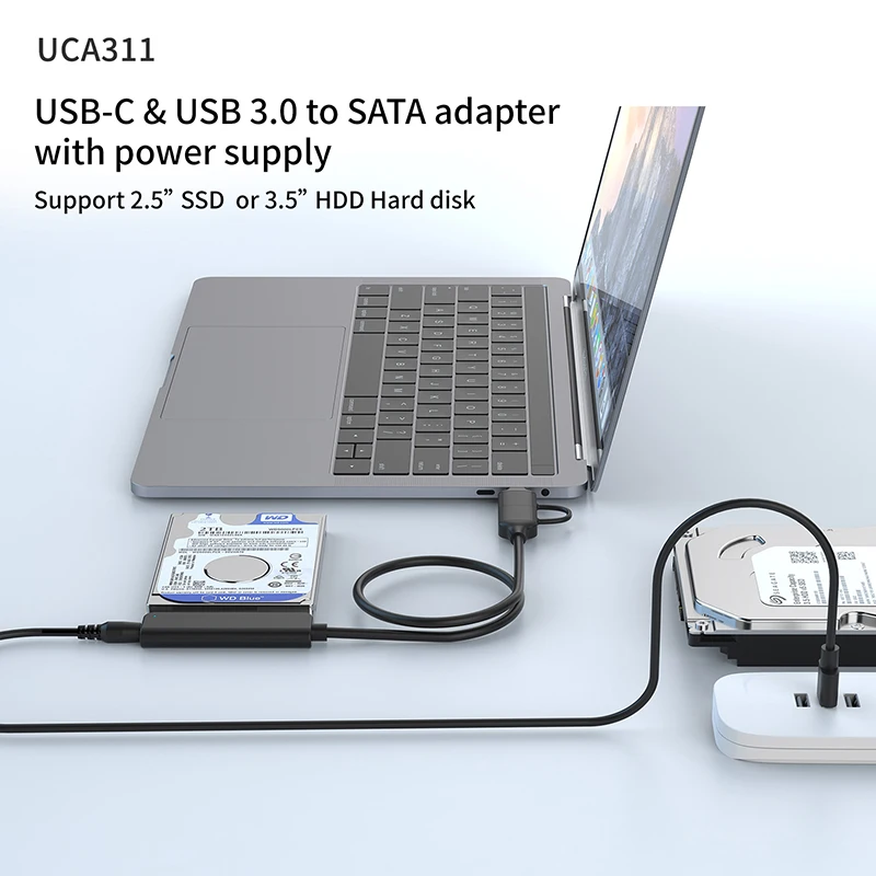 USB-C و USB3.0 إلى SATA محول حوض محطة USB 3.0 متعددة الوظائف محور دعم SSD HDD القرص الصلب USB محول الفاصل محول