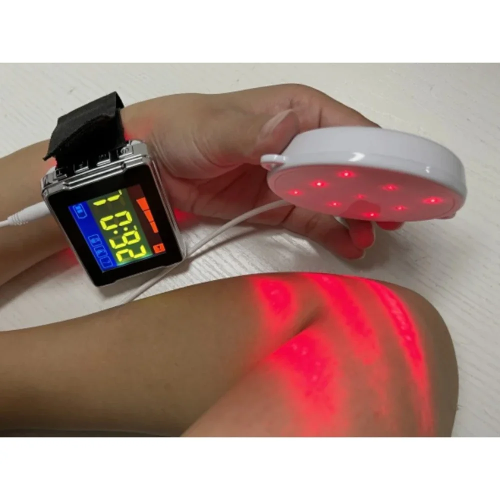 LLLT Laser Therapy Watch Product Hypertention Diabetes Laser Treatment Prevent Stroke Laser Watch with Nose & Pain Probe