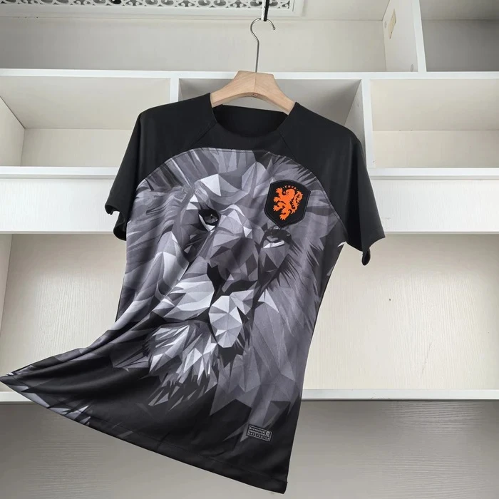 

Netherlands 25 Retro Player Version Summer Football Quick-drying T-shirt Men's Short-sleeved Breathable Motorcycle Casual Loose