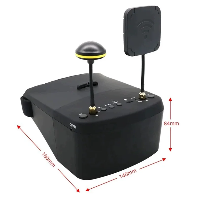 At41 para drone rc e modelo compatível ev800d 5.8g 40ch 5 Polegada 800x480 fone de ouvido de vídeo hd dvr diversidade fpv óculos com bateria