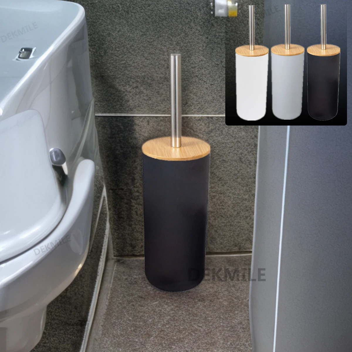 Fashion Toilet Brush for Bath Luxury Modern Clean Tool Flexible Soft Bristles Cleaning Black Brush Bathroom Accessories 1pc