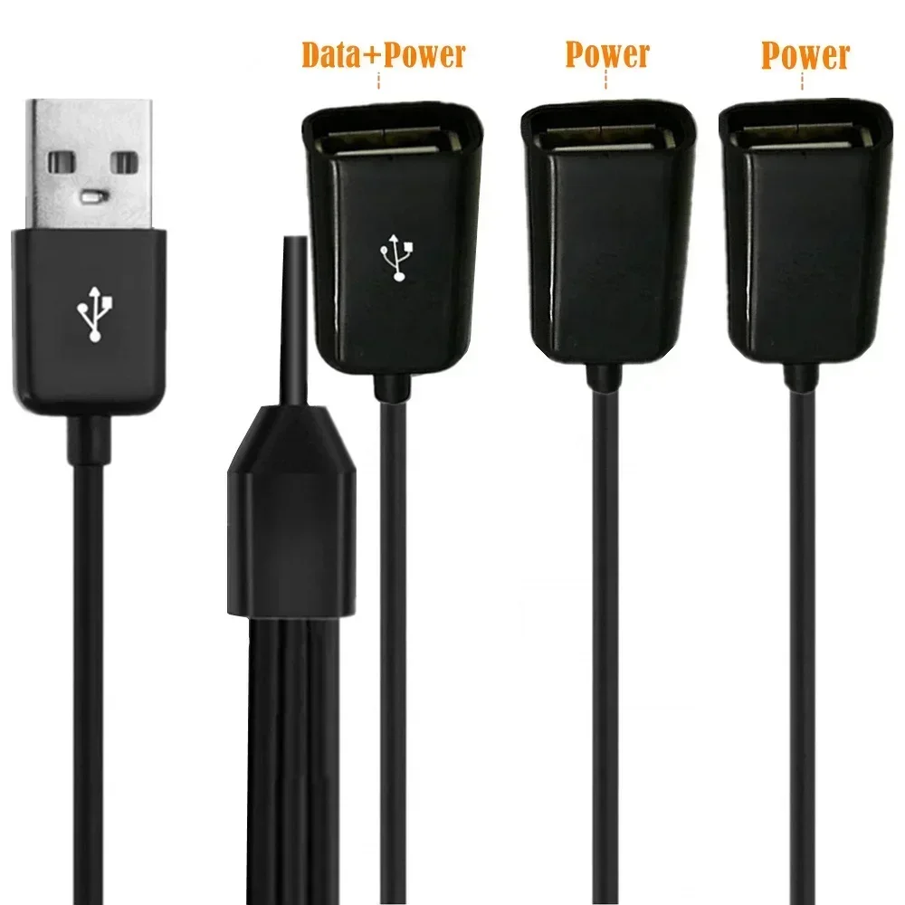 1m 0.3m USB Extension Cable 3 in 1 USB Charge Fast 3A Charging Date Cable Y Splitter Cable USB Male to USB Female 1 to 3  Cord