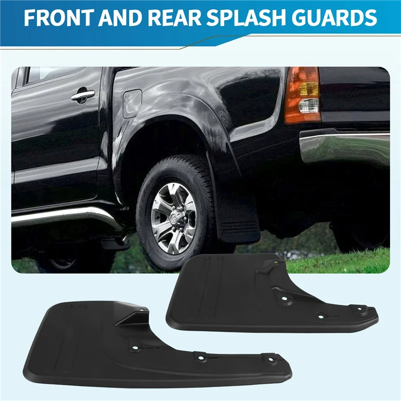Guardabarros delanteros y traseros de Sp-4X, guardabarros para Toyota Hilux Vigo 2005 - 2014, instalación de perno directo de plástico Exterior Pa