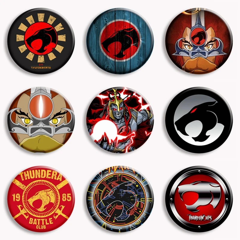 Cartoon Thundercats Logo Anime Button Pin Creative Character Brooch Badge Bag Accessories Decor Fans Collect Friends Gifts