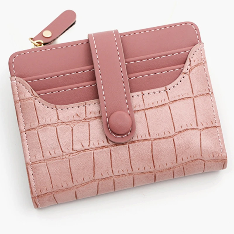 Retro Crocodile Pattern PU Leather Short Wallet Fashion Advanced Multi-slot Coin Purse Zipper Waterproof Card Holder 2024 New