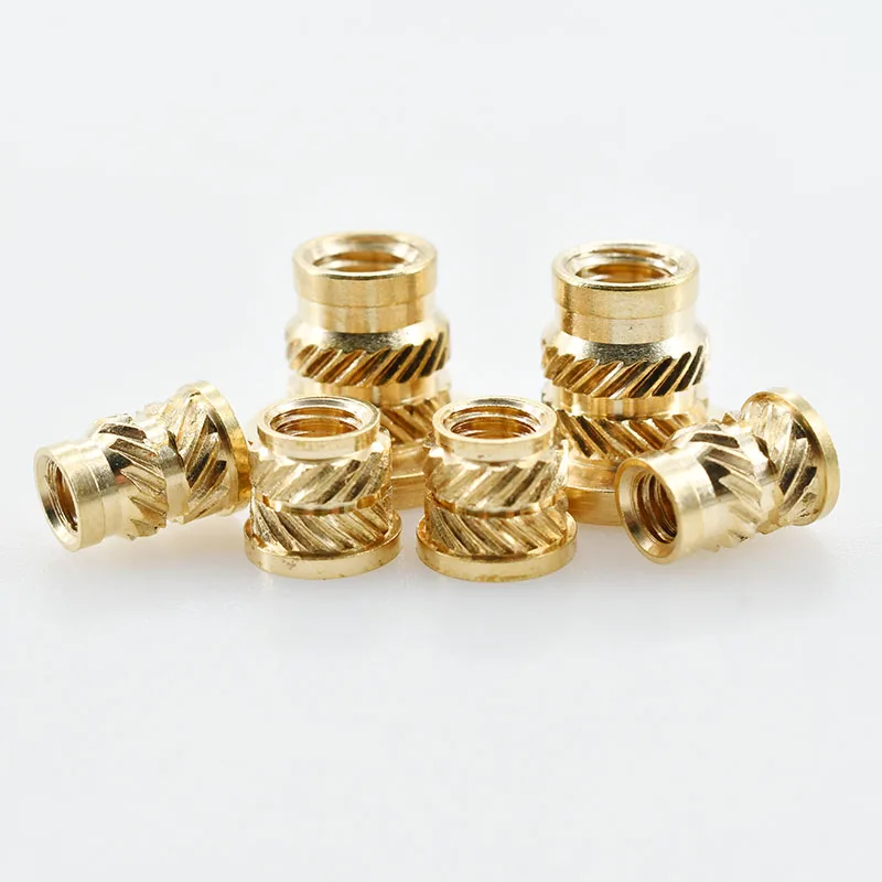 Copper Threaded Nut Inserts M2 M2.5 M3 M4 M5 M6 M8 Notebook 3D Print Flange T-Nuts Knurled Thread Hot Melt Heating Insert Nuts