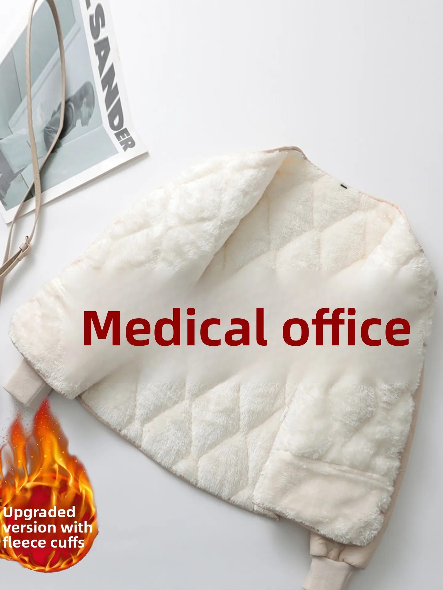 

Thiened Fce Office Women's Jaet Inner Wear Anti-Cold Cotton Vest Slim Workwear Inner Match Commute Simple Sle