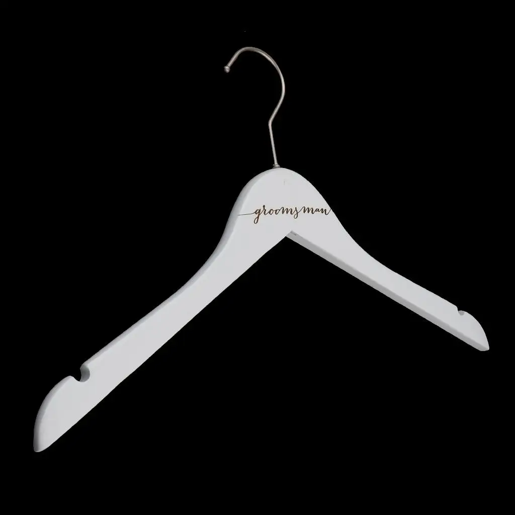 White wooden hanger suit hanger jacket hanger with wedding