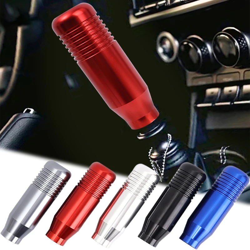 Universal Car Modification Shifter Head Aluminum Alloy Manual Shift Handle Car Gearshift Handle M8/M10/M12 Thread Adapter