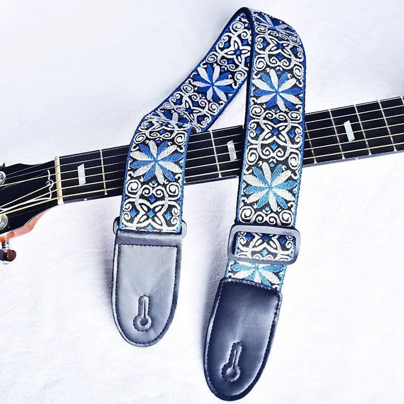 Guitar Strap Adjustable Pure Cotton Guitar Straps Multi-Color Guitar Belts for Bass Acoustic Electric Guitar Accessories Parts