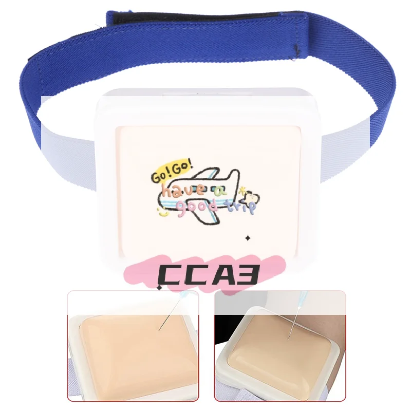 1PC Wearable Intravenous Intramuscular Injection Training Pad Injection Practice Pad Venipuncture Training Injection Simulation
