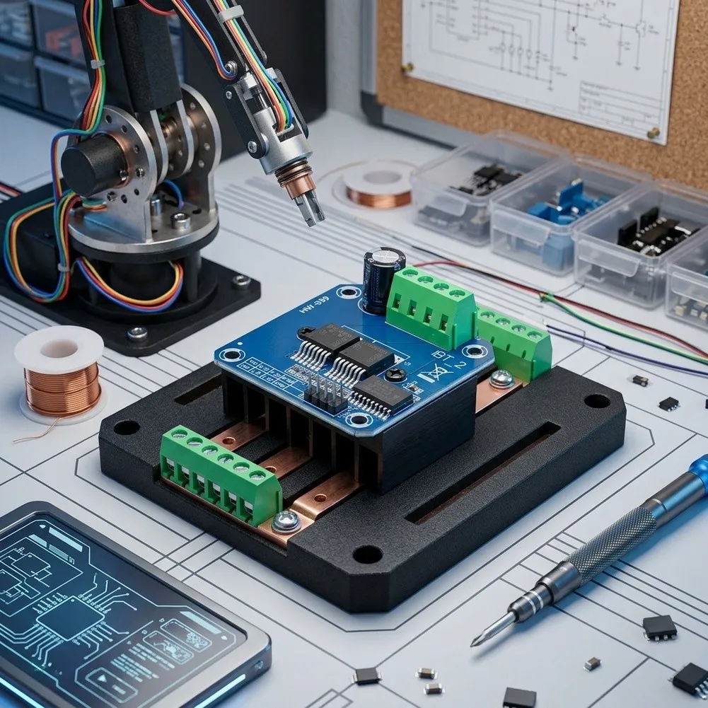43A BTS7960 Dual H-Bridge Motor Driver Module for Vehicle Systems Robotics and Precision DC Motor Applications