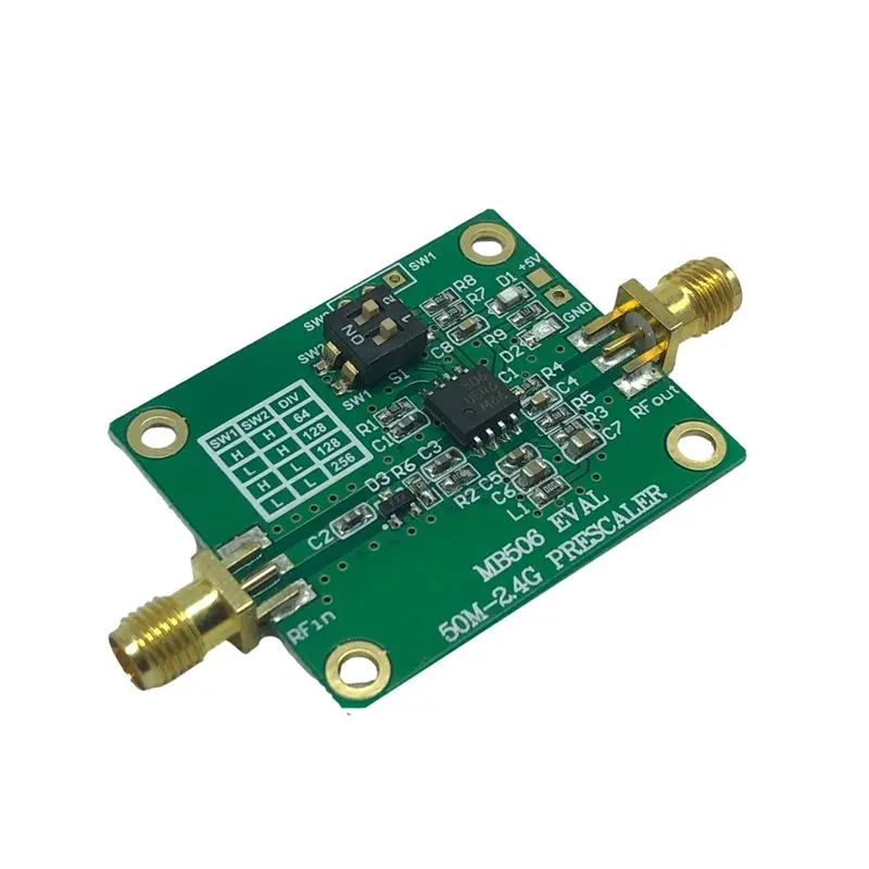 A73E-MB506 EVAL Module 50Mhz-2.4Ghz Microwave Prescaler 64 128 256 2.4Ghz High-Frequency Prescaler