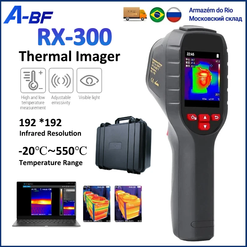 

A-BF Industrial Infrared Thermal Imaging Camera -20°C~550°C Temperature Detect Floor Heating Repair RX-300 Thermal Imager Tool