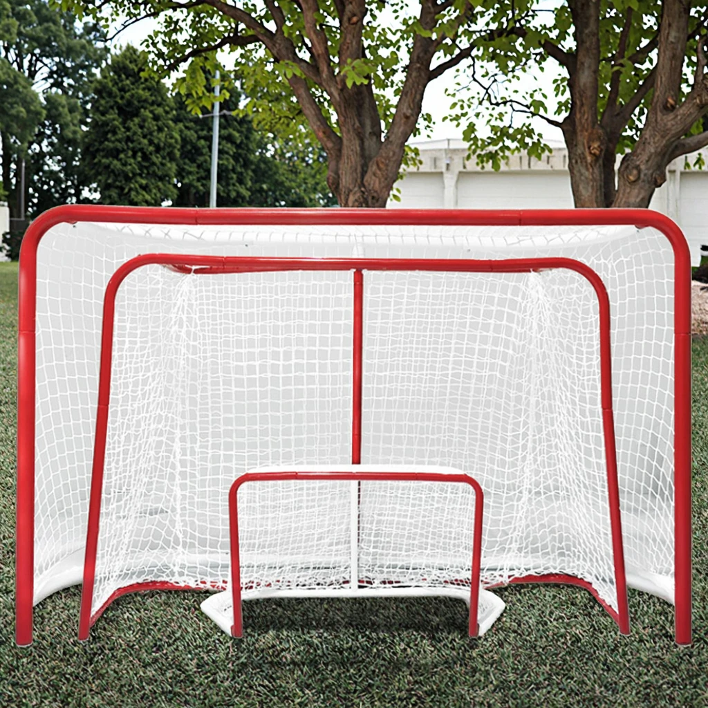 

Hot Sale Professional Durable Standard Hockey Training Equipment Hockey Goals Outdoor Leisure Field Ice Hockey Goal with Net