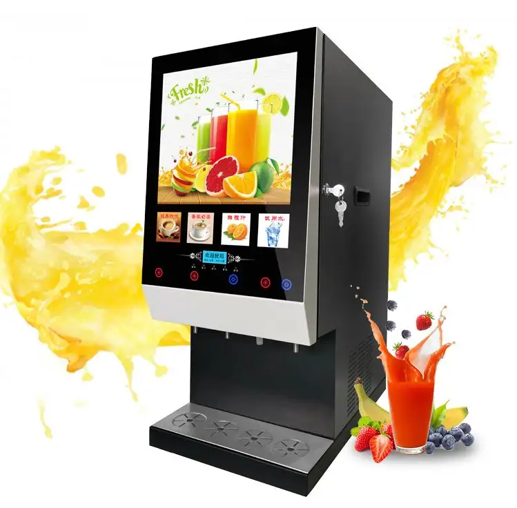 

30SCW (2+1) Ice juice vending machine Hot instant coffee machine commercial Professional drinks vending machine catering service