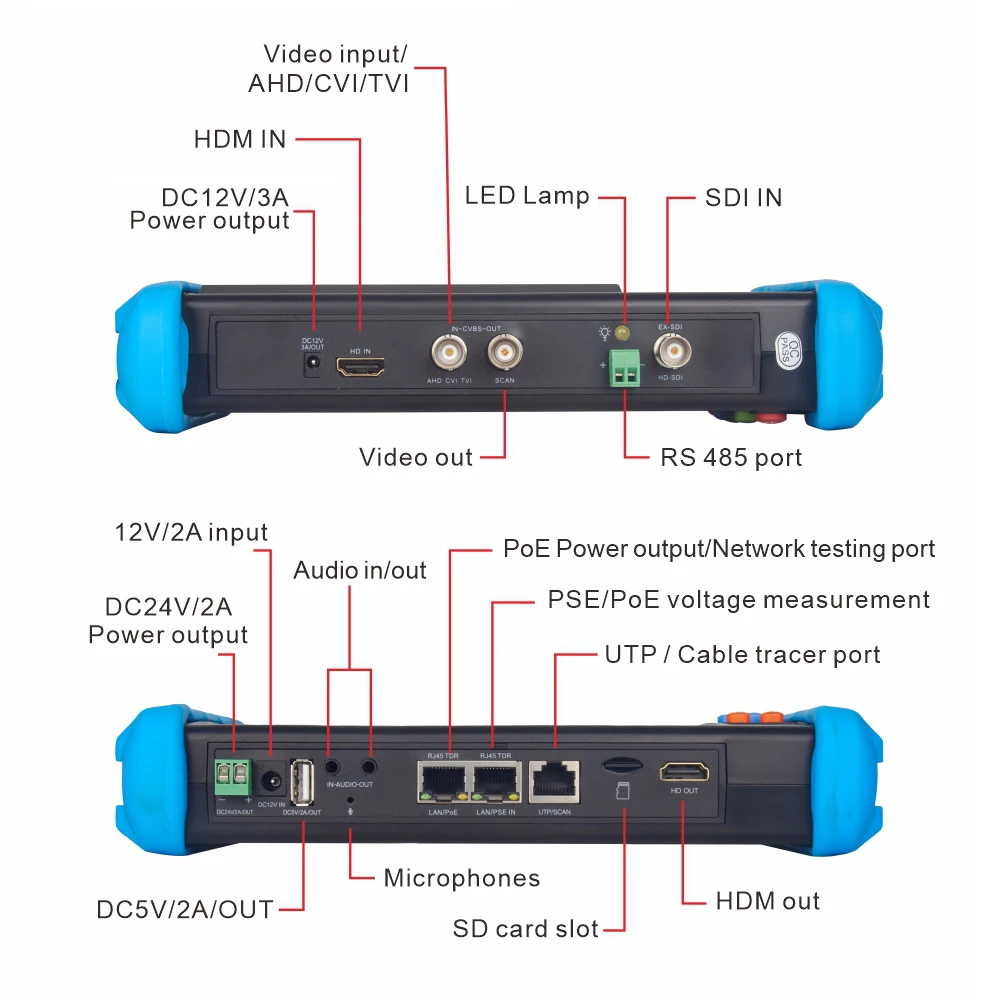 Imagem -02 - Noyafa-cctv Security Câmera Tester Ipc Tester com Saída Hdmi Poe Tester Tvi Ahd Cvi 8mp 7