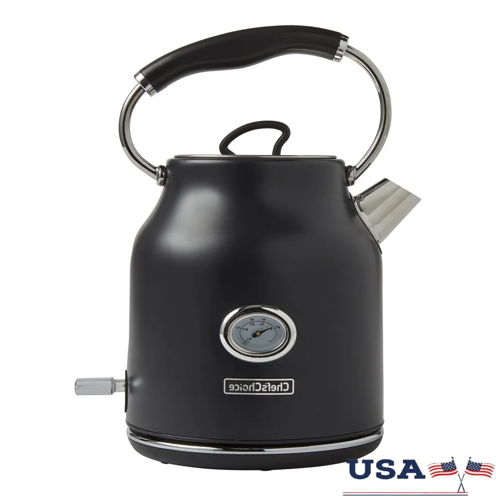 

1.7L Electric Kettle Fast Boiling 1500W Water Level Indicator Easy View Thermostat Cordless Lift Serve Swivel Base Cord Storage