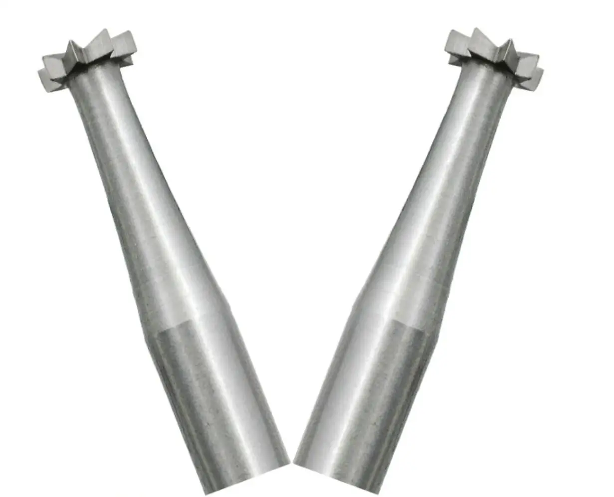 

HSS Steel Wheel Bur 2.35mm Shank 6PCS Cutting Flutes Jewelry Cabochon Stone Setting Bezels Deburring Burs