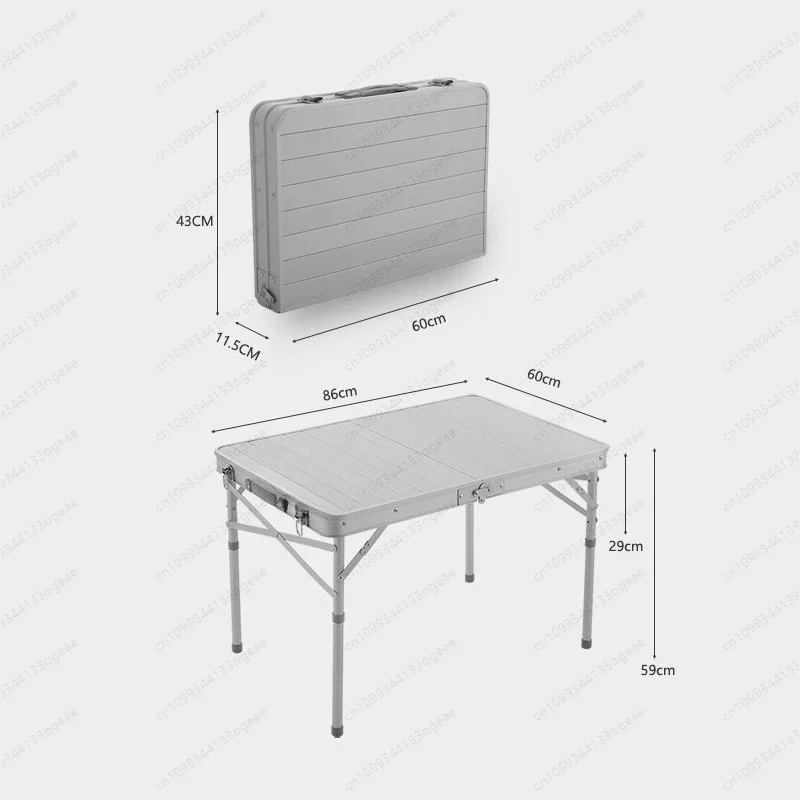 Outdoor aluminum alloy folding table camping camp barbecue stall RV self-driving tour table