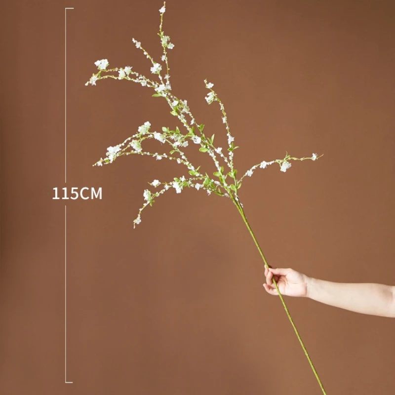 115CM Artificial Snow Willow Flower Living Room Dining Table Decoration Ornaments Artificial Plant Photography Props