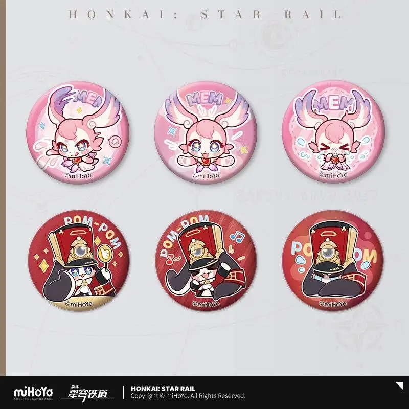 

Pre Sale miHoYo Official Genuine Honkai Star Rail POM POM Exhibition Hall Series MIMI Tinplate Badge Cosplay Anime Game Gifts