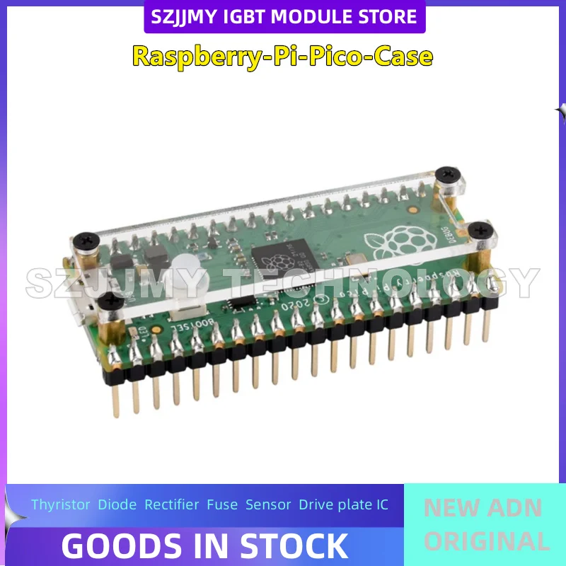 Raspberry Pi Pico acrylic transparent shell double-sided protection/with button cap/dustproof/solderable pin arrangement
