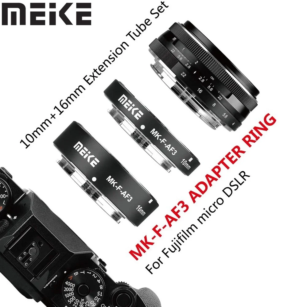 

Макрокольцо-адаптер Meike MK-F-AF3 с автофокусом для объективов Fujifilm XF X-Mount XT5 X-T4 X-T3 X-T2 X-T1 X-T30 X-T20 XT10 XE1
