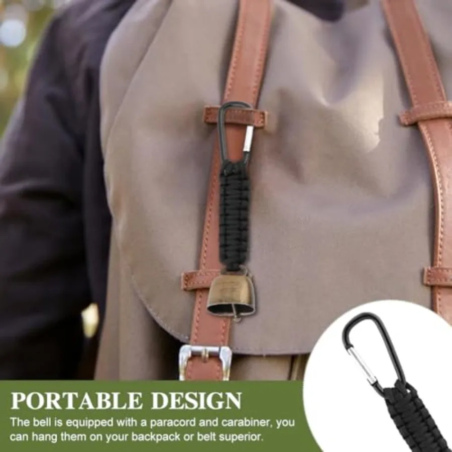 3 Buah Lonceng Beruang dengan 3 Buah Peluit Lonceng Beruang Aluminium untuk Mendaki dan Peluit Darurat untuk Mendaki Bersepeda Memancing Mendaki Gunung di Luar Ruangan
