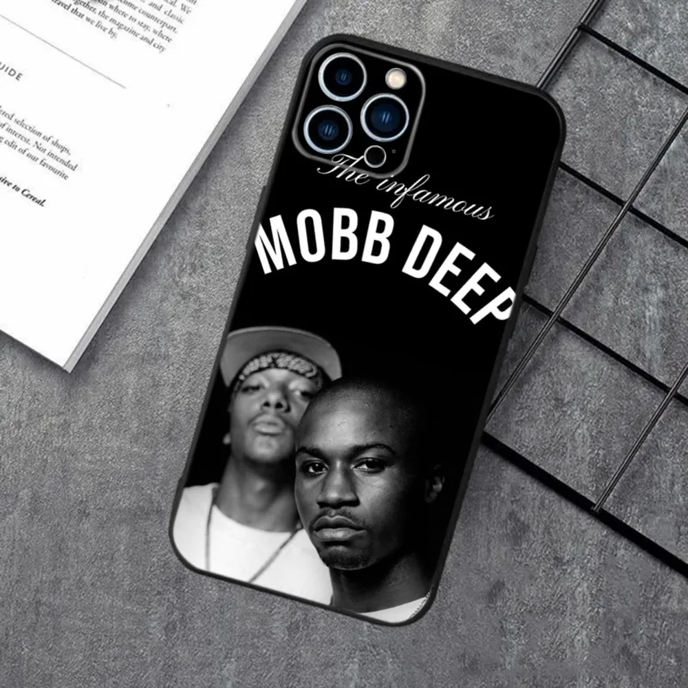 M-Mobb Deep Music  Phone Case For Apple iPhone 15,14,13,12,11,XS,XR,X,8,7,Pro,Max,Plus,mini Silicone Black Cover