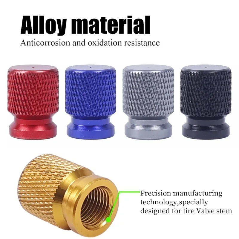 1-8pcs Aluminum Valve Caps Cover Car Tire Valve Stems Cap Tyre Rim Stem Covers Auto Wheel Nipple Plugs Wheel Stem Air Valve Caps