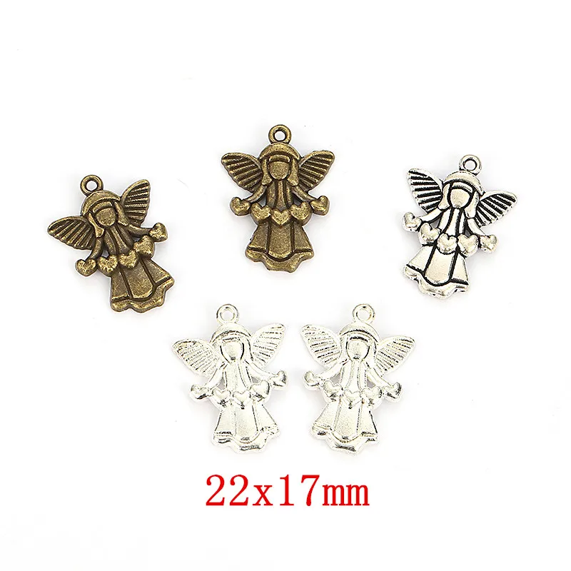 

35pieces (angel) vintage zinc alloy charm metal pendant DIY jewelry discovery making accessories 1230