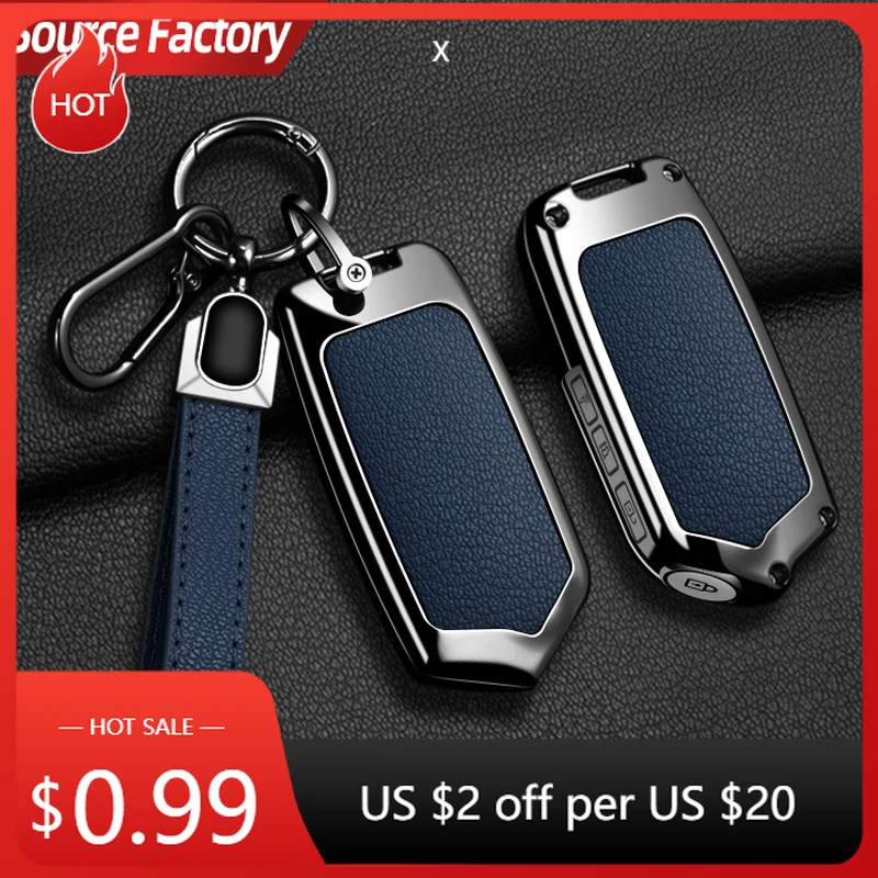 

Car Stickers Zinc Alloy For Kia K900 Stinger 2017 2018 2019 2020 4Buttons Car Smart Remote Key Case Cover Shell Fob Holder