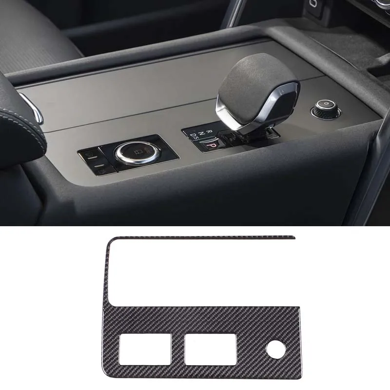 

Для Land Rover Discovery 5 LR5 мягкое углеродное волокно, центральная панель управления, декоративная наклейка, аксессуары для интерьера, левый руль